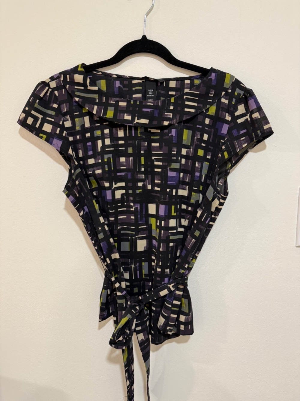 Retro 50s style belted blouse, US 12